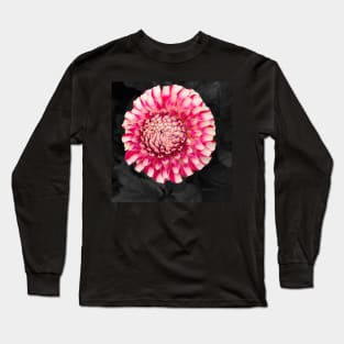 Pink and white dahlia designs Long Sleeve T-Shirt